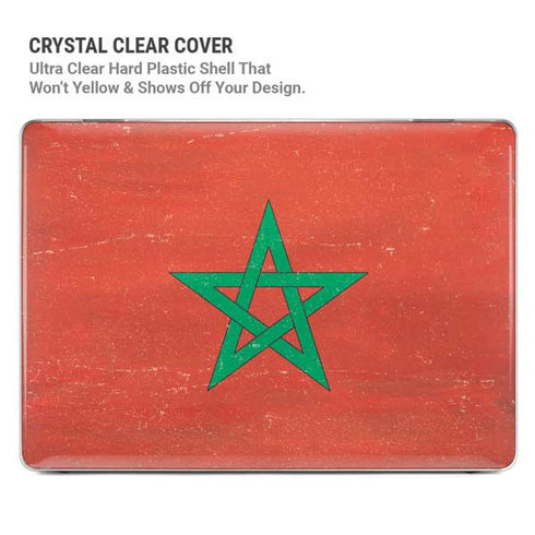 Morocco Flag Distressed MacBook Pro 14in (2021-24) Case plus Skin